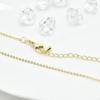 Corrente de clavícula em forma de O com flash de ouro 18K banhado a cobre estendido O-chain corrente cruzada corrente fina O-chain corrente em forma de O