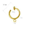 Aretes falsos sin perforación clip para oreja 13mm colgante dorado clip de resorte sin dolor aretes accesorios fabricantes al por mayor