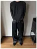 Design de retalhos com bolinhas estilo americano, jeans de perna reta, unissex, corte solto, estilo high-street, efeito emagrecedor, calça longa versátil