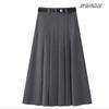 Conjunto de Ropa para Mujer Tallas Grandes Principios de Otoño 2025 Adelgazante Falso Dos Piezas Cárdigan + Falda Plisada Elegante Conjunto de Dos Piezas de Moda