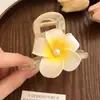 Moderna Pinza para el Cabello de Plumeria Pinza Nueva Accesorio para el Cabello de Playa Pinza de Tiburón de Celebridad de Internet en la Parte Posterior de la Cabeza Dai Accesorios para la Cabeza