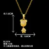Europa y Estados Unidos transfronterizos súper ventas collar de girasol giratorio estilo palacio femenino joyería de esmalte oro de arena no se decolora por mucho tiempo accesorios