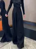 2026 Principios de Primavera Nuevo Estilo Europeo de Gama Alta de Botonadura Única Casual Pantalones Talla Grande de Cintura Alta Adelgazantes Traje Pantalones Casuales de Pierna Ancha