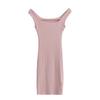YPFF, ropa de moda para mujer, vestido tubo con hombros descubiertos para chica, vestido de verano nuevo, sexy, ajustado, sin mangas