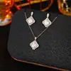 Conjunto de Brincos e Colar Weidni de Luxo Acessível, High-End, Elegante, Moderno e Versátil, Atacado para Mulheres