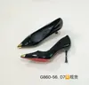 G860-56 Scarpins de Bico Fino Salto Agulha 2026 Nova Coleção Primavera/Verão Versáteis Metalizados para Mulheres com Design Único e Elegância de Nicho