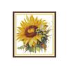 Venta al por mayor de fábrica hilo de punto de cruz serie de flores bordadas girasol y abeja paquete de materiales de bordado pintura decorativa para sala de estar generación