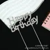 Mismo Estilo del Libro Rojo Pedrería Inglés Felizcumpleaños Decoración Digital para Pastel Tarjeta Insertable de Cumpleaños para Diosa
