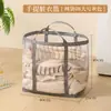 Cesto de Roupa Suja Armazenamento Respirável Brinquedos Itens Diversos Sujos Dobrável Roupas Cesto de Roupa Suja Alça de Rede Banheiro Cesto de Roupa Suja