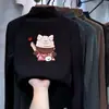 Roupa íntima infantil quente de gola alta parcial para outono e inverno, top estiloso de manga comprida para meninas, camiseta básica redonda de veludo alemão da moda