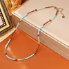 Collar de Perla de Agua Dulce Natural, Granate y Turquesa Azul, Gama Alta, Moderno, Fresco, Dulce, Versátil, Cadena para Suéter Romántica