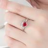 Anel de temperamento com banho de ouro 18K, coroa, zircônia vermelha, anel, cor dourada, moda, coroa, turmalina, diamante, temperamento, anel popular