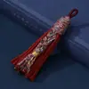 Cordão para Bolsa com Pingente de Borla Trançada de Algodão de Xizang, Corda de Algodão Enrolada à Mão de Xizang, Pingente Pronto Tecido à Mão de Nylon