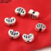 Plata de ley tubo doblado flor pequeña cuadrada 99 pies accesorios de plata retro hacer viejo 3D plata dura murciélago calabaza DIY materiales hechos a mano