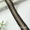 Ribete de Encaje de Diamantes Cruzados Estilo Étnico de 2.5 cm, Suministro Directo del Fabricante, Adecuado para Zapatos, Sombreros, Accesorios de Ropa y Ribetes de Botas de Nieve