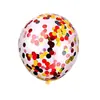Balão de Lantejoula de 12 polegadas balão transparente com confete decoração de festa de aniversário balão redondo de látex empurre pequeno presente