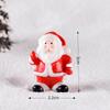 Nuevo micropaisaje navideño con escena de nieve, anciano, muñeco de nieve, tren, caja, calcetines navideños, pequeñas campanas de regalo, adornos de resina