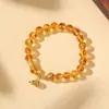Yuebao Jewelry Plata de Ley S925 Chapado en Oro Amarillo Cristal de Torre Torre Redonda Hueca Calabaza Moneda Elegante Blanco Nuevo Pulsera China