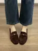 Primeiro Encontro Ji Mocassins Chunky Retro Salto Alto Feminino 2026 Novo Camélia Bico Quadrado Solado Macio Slip-on Flats