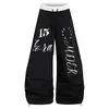 Calça casual plissada com estampa de letras retrô americana, unissex, versátil para o verão, calça cargo esportiva, fina e com corte solto