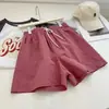 Pantalones Cortos Deportivos de Algodón Puro para Mujer, Estilo Delgado de Verano, Corte Holgado, Nuevos Pantalones Cortos Casuales de Pierna Ancha de Cintura Alta para Usar en Verano 2026