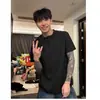 Camiseta de Manga Corta con Cuello Henry y Patrón de Gofre para Hombre, Marca Nueva de Tendencia de Verano, Color Sólido, Corte Holgado, Top Casual Versátil de Media Manga para Hombre