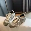 Zapatillas deportivas retro casual de cuero genuino alemán para mujer, nuevo modelo de verano 2026, con suela gruesa, que aumentan la altura, versátiles zapatillas casuales Forrest Gump