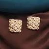 Pendientes de moda europeos y americanos transfronterizos de lujo ligero, geométricos, cuadrados, de alta gama, populares, de nicho, personalizados, aretes