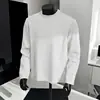 Camiseta de manga larga con cuello redondo y patchwork deconstruido estilo americano para hombre, sudadera de marca de moda de otoño, corte holgado y cuadrado, top interior de color liso
