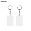 Venta Caliente Transfronteriza Lámina de Aluminio Transferencia de Calor Llavero Metálico de Aluminio en Blanco Llavero de Aluminio para Sublimación Doble Cara DIY