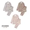 Muji Inverno Espessado Algodão Flanela Roupa de Dormir Algodão Puro Escovado Quente Sem Costura Confortável Respirável Conjunto de Pijama