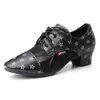 Zapatos de baile cuadrado de suela blanda, tacón medio-bajo, cuero brillante para mujer, baile de marinero al aire libre, zapatos de salón, zapatos de baile latino para adultos