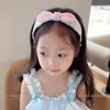 Tiara de Cabelo Infantil para Meninas 2026 Nova High-End Prendedores de Cabelo que Não Apertam Tiaras de Aba Larga Elásticos de Cabelo com Laço Acessórios de Cabelo Primavera e Verão