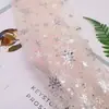 Tecido Base 36A com Flocos de Neve Prateados Malha Hexagonal Vestido da Moda Tecido de Malha da Moda Duas Cores Roupas Respiráveis Acessórios