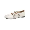 Zapatos Mary Jane Planos con Tira Cruzada Francesa para Mujer Suela Suave Zapatos Individuales para Mujer para Combinar con Faldas Zapatos Pequeños de Cuero 2026 Novedad de Otoño