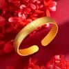 Novo estilo chinês pulseira aberta com a palavra Wanfufu auspicioso Ruyi temperamento estilo antigo maré nacional pulseira fornecimento ao vivo atacado