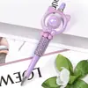 Nuevas Cuentas Redondas Crackle Chapadas en UV Acrílico con Brillo Fino Agujero Recto Cuentas para Pulsera Keychain Accesorios de Joyería Cuentas