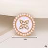 Accesorios para Joyería DIY Hebilla en Forma de I Agujero Zapatos Accesorios para el Cabello Piedra de Strass Cristal Decoración de Zapatos Estilo Chanel Hebilla de Zapato de Flor de Perla para Mujer