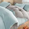 2026 Nuevo Juego de Ropa de Cama de Lana de Leche de Cuatro Piezas Invierno Espesado Coral Franela Ropa de Cama Funda de Edredón Sábana Juego de Tres Piezas