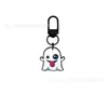 Chaveiro de Borracha Macia em PVC de Desenho Animado para Halloween Fantasma Fofo Abóbora Fivela em Forma de U Pingente Pingente para Sacola de Presente de Festival