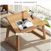 Mesa de Té Plegable de Madera Maciza para Uso Doméstico, Adecuada para Ventanas de Bahía, Dormitorio, Tatami Estilo Japonés, o como Mesa Pequeña de Cama