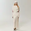Suéter de tricô feminino sem mangas, gola semi-alta casual, 100% caxemira pura, corte solto, estilo em camadas, minimalista, elegante, mangas morcego