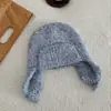 Gorro de Lana Gruesa Tejido Ins Coreano Engrosado Cálido para Mujer Protección contra el Frío Invernal Protección para los Oídos Gorro de Aviador Gorro de Esquí de Moda