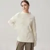 Suéter de punto con cuello semialto para otoño e invierno, suéter de cachemira de seis hilos trenzado grueso para mujer, holgado, elegante, cálido, camiseta de punto básica