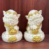 Fornecimento Direto da Fábrica de Escultura de Frutas de Marfim Sintético Estilo Chinês Leão Tang Decoração para Casa para Sala de Estar, Sala de Chá, Mesa e Decorações de Carro Atacado