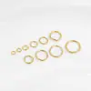 Anilla Abierta Chapada en Oro de 14K Color Plata de Ley Anillo Único Anillo O Anillo C Conector de Pulsera DIY Cierre Accesorios para Joyería Hecha a Mano Materiales