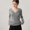 Cárdigan falso abotonado con ribete de encaje, suéter de cachemira con cuello en V, suéter corto de punto liso para mujer, efecto adelgazante, nuevo estilo otoño/invierno