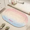 Alfombra de baño fresca y sencilla, absorbente de agua y de secado rápido, se puede cortar a medida, alfombra de suelo de tierra de diatomeas, resistente al desgaste y antideslizante