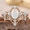 Yiwu Sanjie Novo Anel Feminino Transfronteiriço Ins Renda de Diamante Estilo Corte Retrô com Anel Aobao