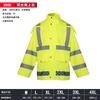 Traje Impermeable Reflectante de Seguridad Vial con Chubasquero y Pantalones de Lluvia Set Tipo Dividido de Rescate Traje para Motociclista de Hombre Fluorescente